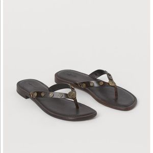 Sabyasachi x H&M Leather Flip Flops Size 8